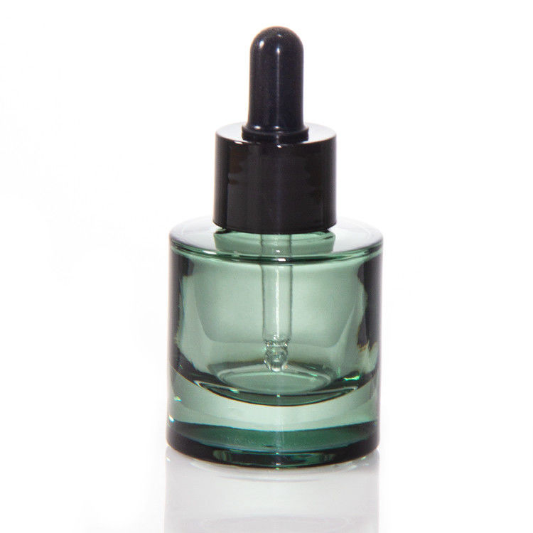 Embalaje para el cuidado de la piel 20 ml 30 ml cilindro aceite esencial para el cabello de color ámbar claro suero botella de gotero de vidrio