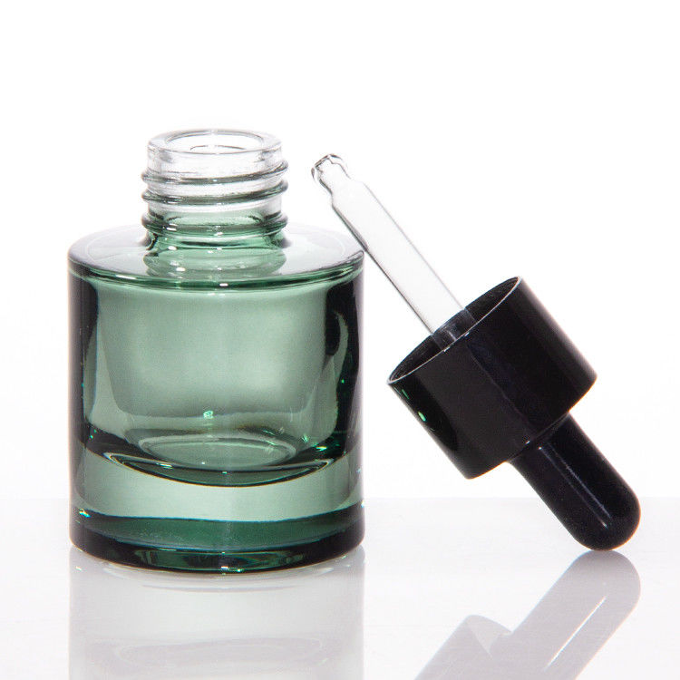 Embalaje para el cuidado de la piel 20 ml 30 ml cilindro aceite esencial para el cabello de color ámbar claro suero botella de gotero de vidrio