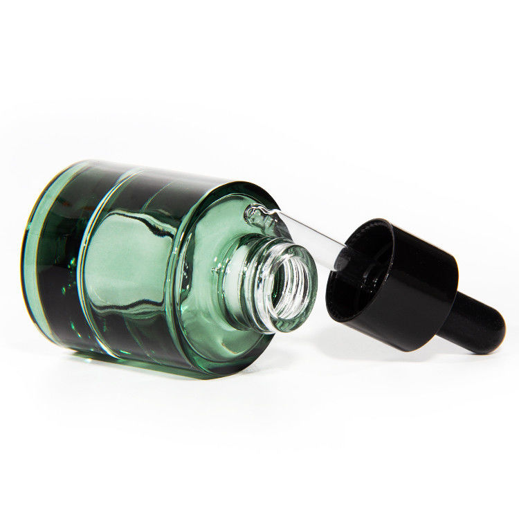Embalaje para el cuidado de la piel 20 ml 30 ml cilindro aceite esencial para el cabello de color ámbar claro suero botella de gotero de vidrio