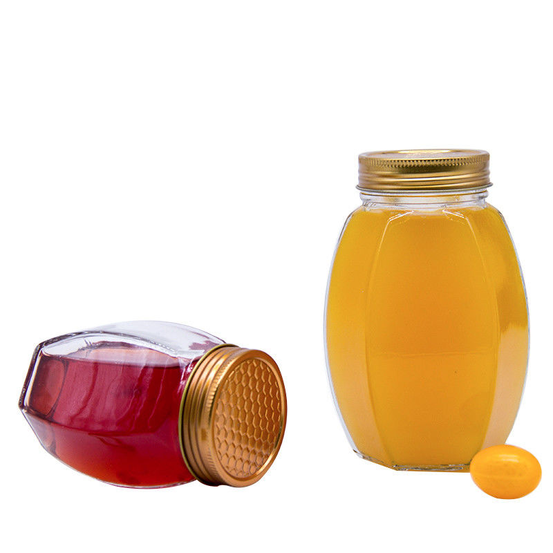Durable portátil 190ml 4oz 120ml 180ml transparente jar de vidrio de miel para la mermelada salsa de chile caliente