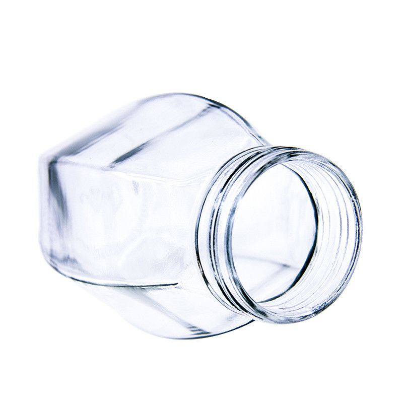 Durable portátil 190ml 4oz 120ml 180ml transparente jar de vidrio de miel para la mermelada salsa de chile caliente