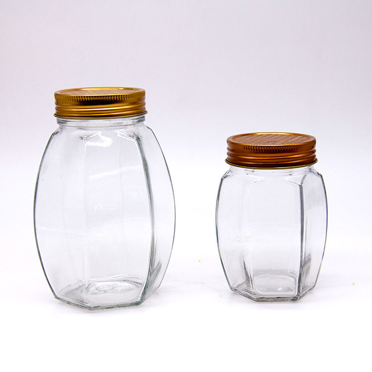 Durable portátil 190ml 4oz 120ml 180ml transparente jar de vidrio de miel para la mermelada salsa de chile caliente