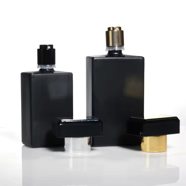 Botella de perfume de lujo de fabricación a medida mujer 30 ml 50 ml 100 ml botella de perfume de spray de vidrio vacío recargable
