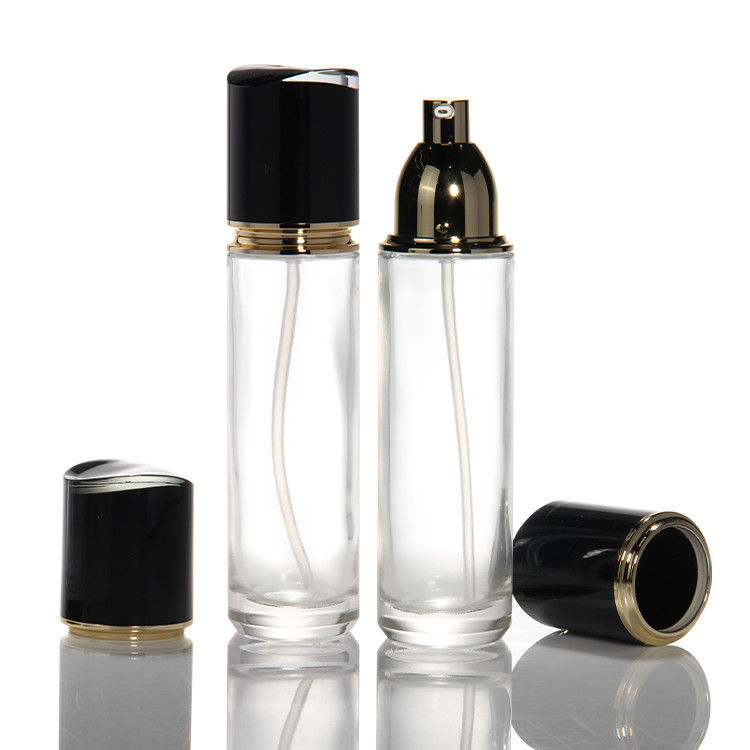Botellas de loción de vidrio de lujo de 100ml 120ml 200ml Cosméticos Perfumes Aceite Crema Loción Pared transparente gruesa