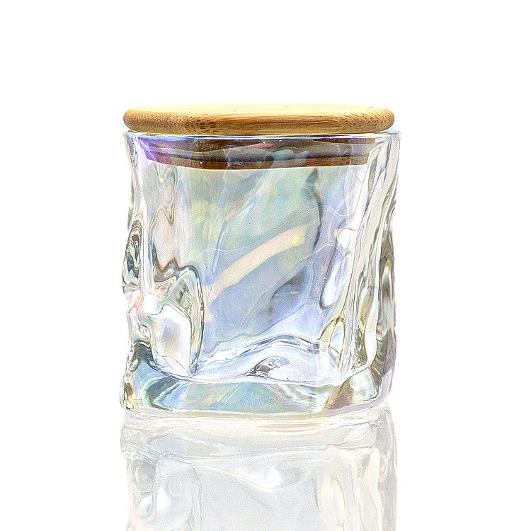 Decoración de bodas de alta calidad Contenedor de vidrio Candlestick Borosilicate Candela de vidrio