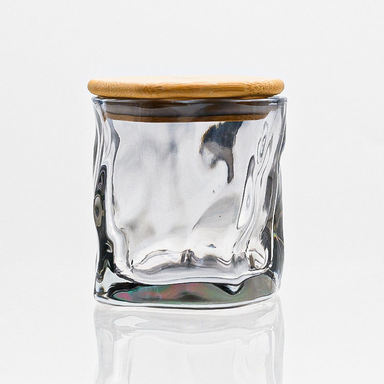 Decoración de bodas de alta calidad Contenedor de vidrio Candlestick Borosilicate Candela de vidrio