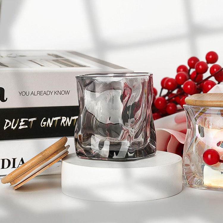 Decoración de bodas de alta calidad Contenedor de vidrio Candlestick Borosilicate Candela de vidrio
