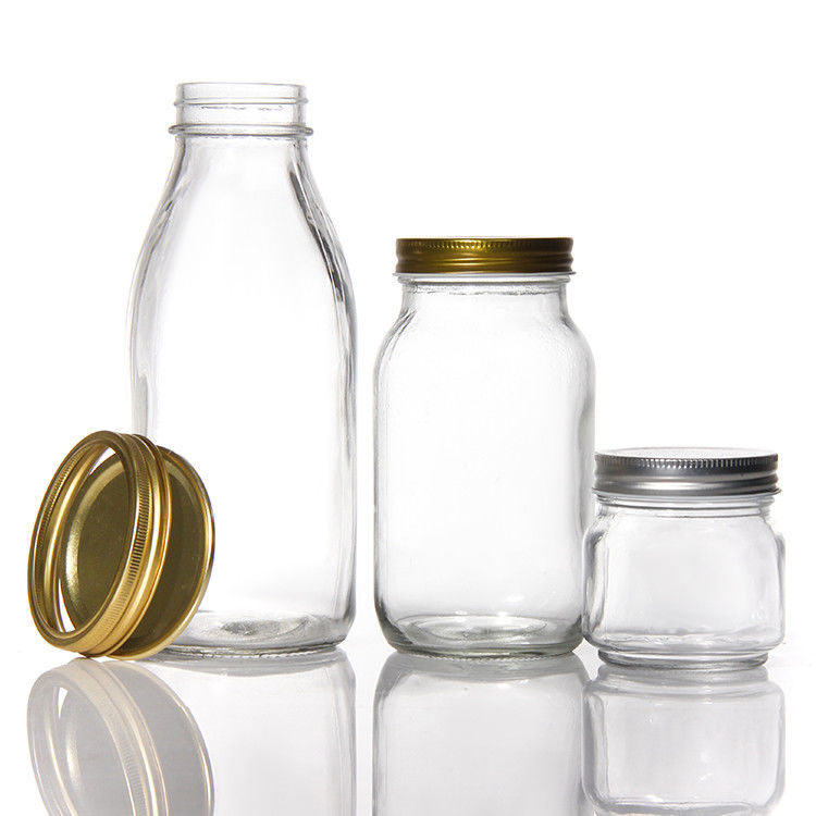 Precio Barato Rondo 180Ml 280Ml 380Ml 500Ml Paquete de alimentos Jarrones de vidrio Mason con tapa superior de tornillo