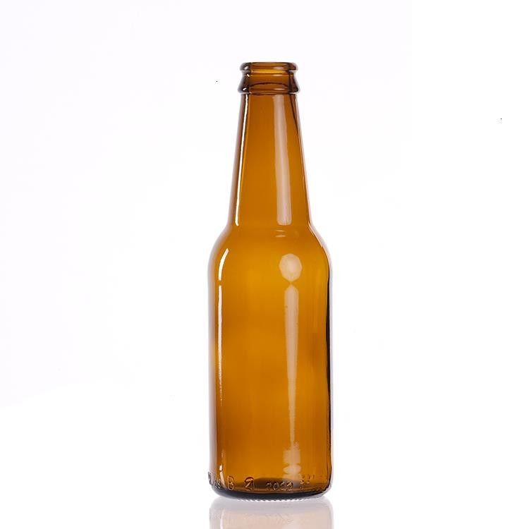Bebida de cerveza de color ámbar verde de alta calidad botella de vidrio con estampado caliente para cerveza