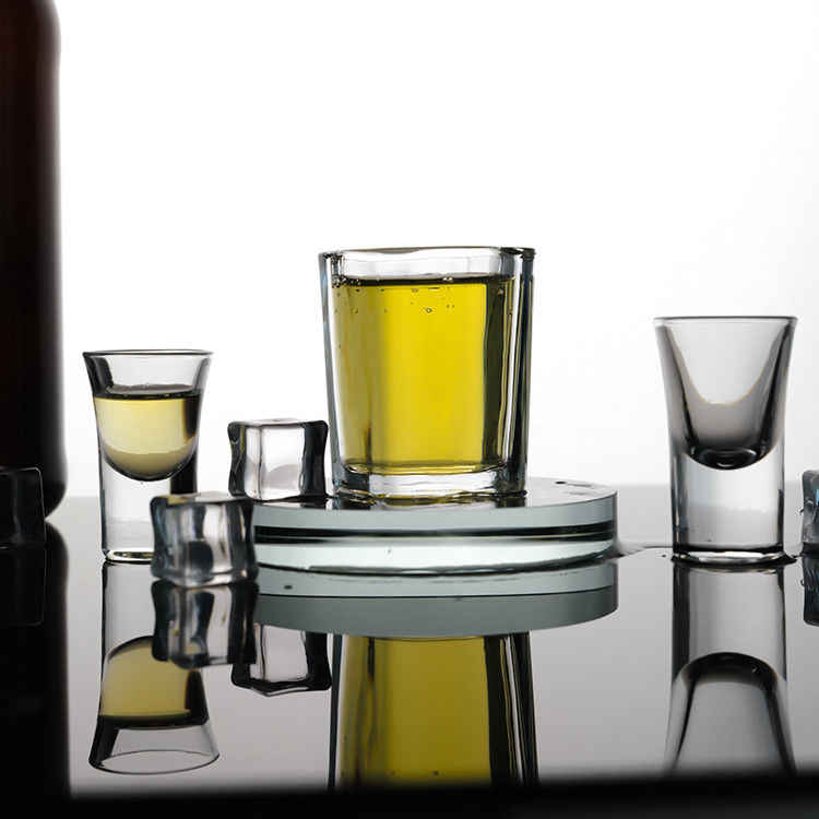 Muestras gratuitas lujo 30ml 40ml 70ml claro Mini Sublimación de vidrio Shot Tequila de vidrio Shot Espresso de vidrio Shot