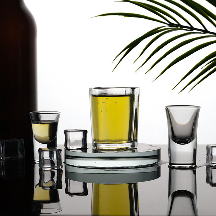 Muestras gratuitas lujo 30ml 40ml 70ml claro Mini Sublimación de vidrio Shot Tequila de vidrio Shot Espresso de vidrio Shot