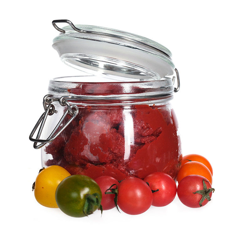 Jarrón de guisantes de confitura de boca ancha personalizado 300ml 500ml 750ml Jarrón de vidrio hermético de alimentos con tapa de tapa