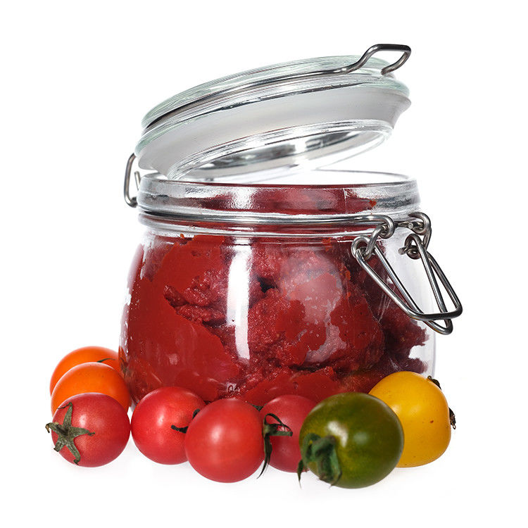 Jarrón de guisantes de confitura de boca ancha personalizado 300ml 500ml 750ml Jarrón de vidrio hermético de alimentos con tapa de tapa
