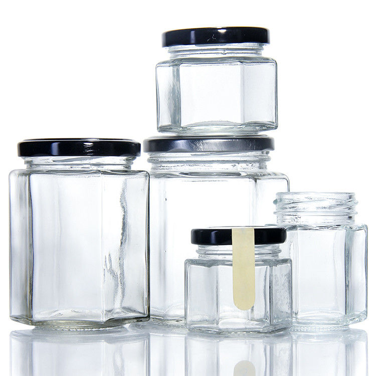 Grado alimenticio 220Ml 280Ml 380Ml 500Ml Vintage Te Quilted Canister Jar de vidrio con tapa de la bolsa