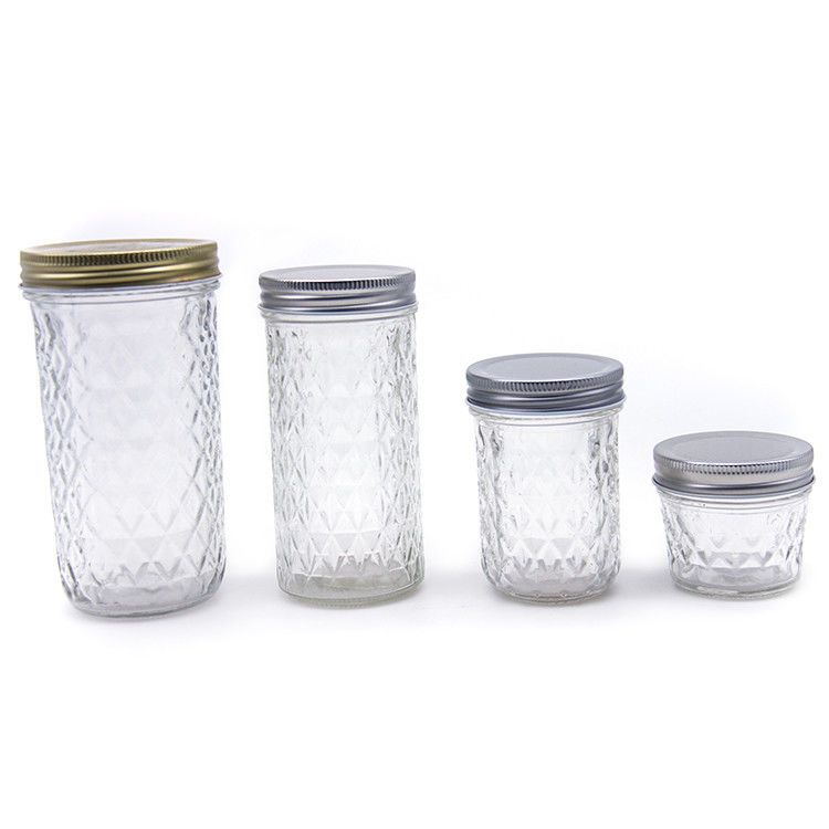 Nuevo diseño de forma redonda transparente de vidrio de mermelada de picles Jar de vidrio para el almacenamiento