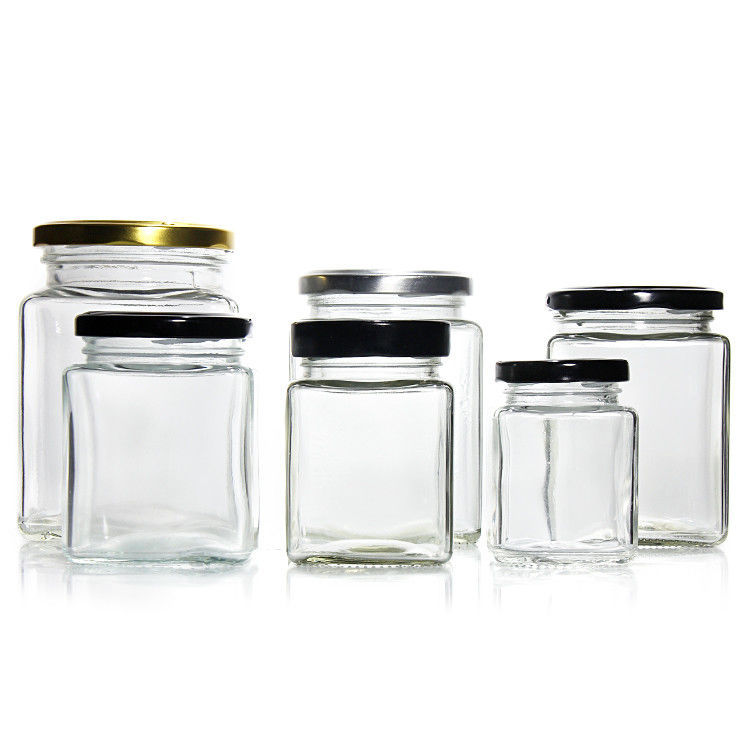 Jarrón de vidrio transparente duradero para alimentos 100 ml 240 ml Contenedor de almacenamiento sellado para frutas