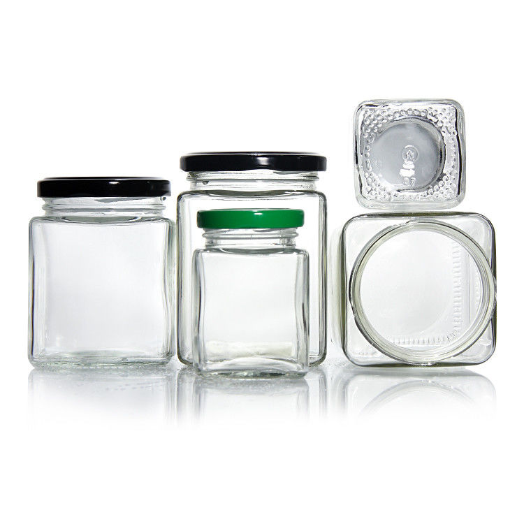 Jarrón de vidrio transparente duradero para alimentos 100 ml 240 ml Contenedor de almacenamiento sellado para frutas
