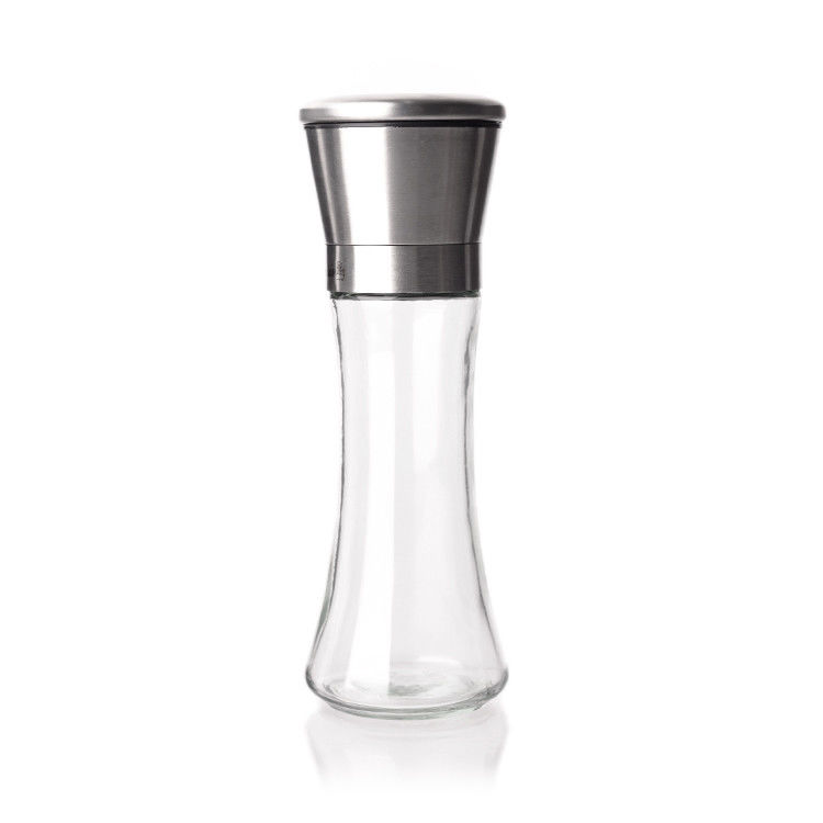Cocina vacía 4 oz 120 ml Contenedor de almacenamiento de especias de vidrio Jarrón de especias de vidrio con tapa