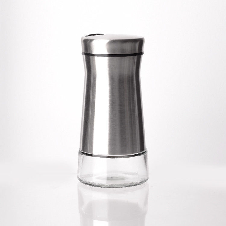 Cocina vacía 4 oz 120 ml Contenedor de almacenamiento de especias de vidrio Jarrón de especias de vidrio con tapa