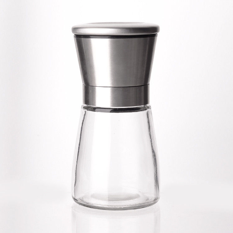 Cocina vacía 4 oz 120 ml Contenedor de almacenamiento de especias de vidrio Jarrón de especias de vidrio con tapa