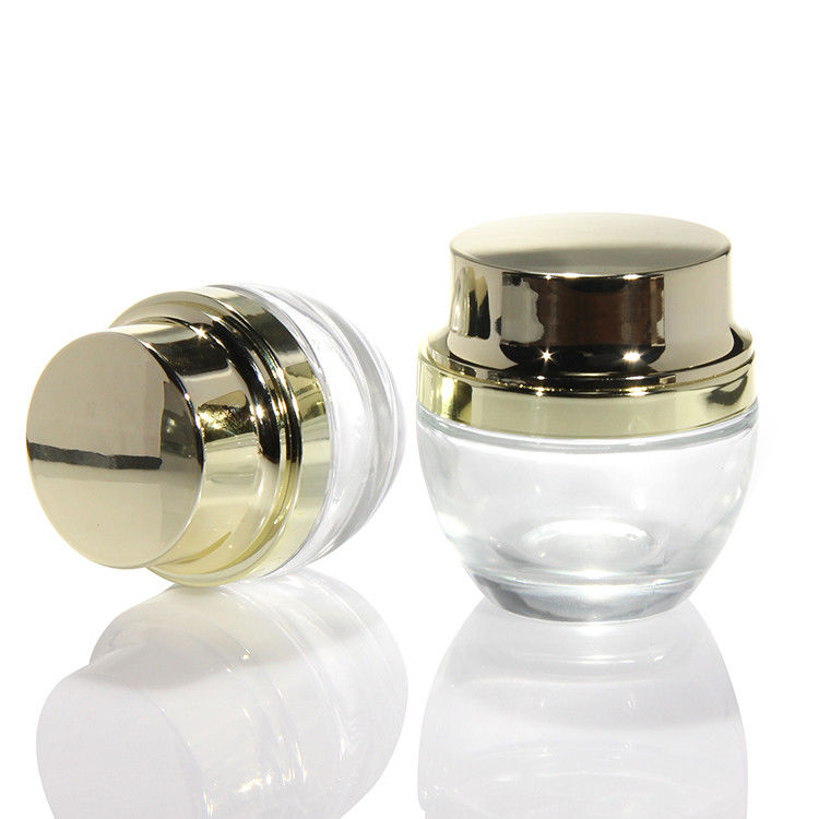 Envases de vidrio de crema al por mayor 5Ml 10Ml 15Ml 20Ml 30Ml 50Ml Cosméticos Envases de vidrio de crema para el cabello con tapa