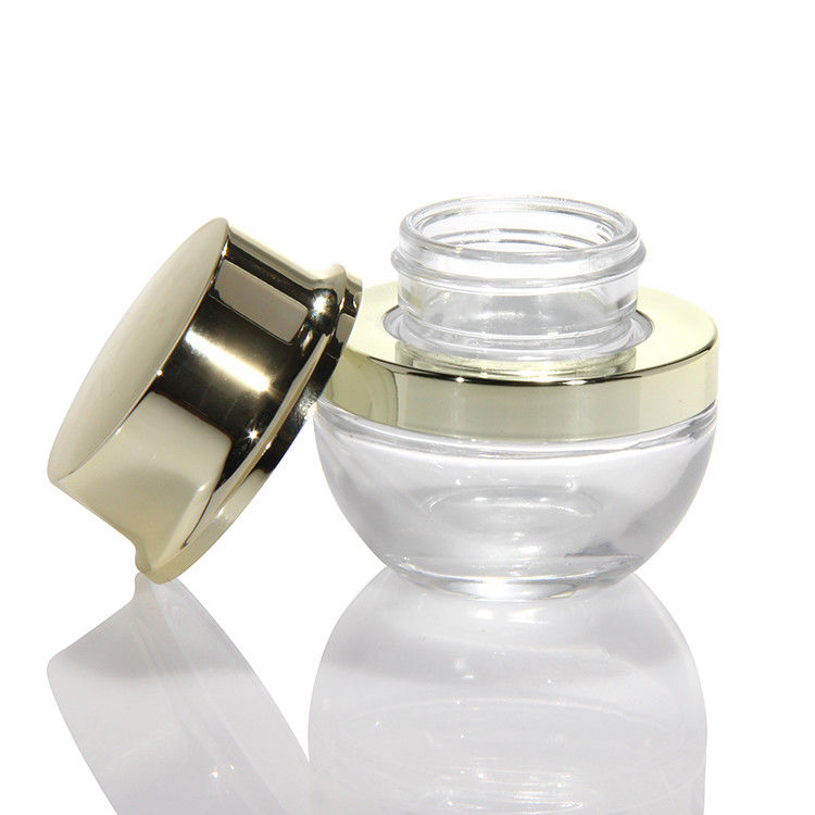 Envases de vidrio de crema al por mayor 5Ml 10Ml 15Ml 20Ml 30Ml 50Ml Cosméticos Envases de vidrio de crema para el cabello con tapa