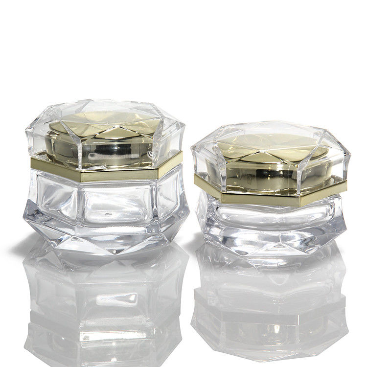 Jarrones pequeños de vidrio transparente con crema para manos, vidrio transparente con forma cuadrada, vidrio cosmético con crema