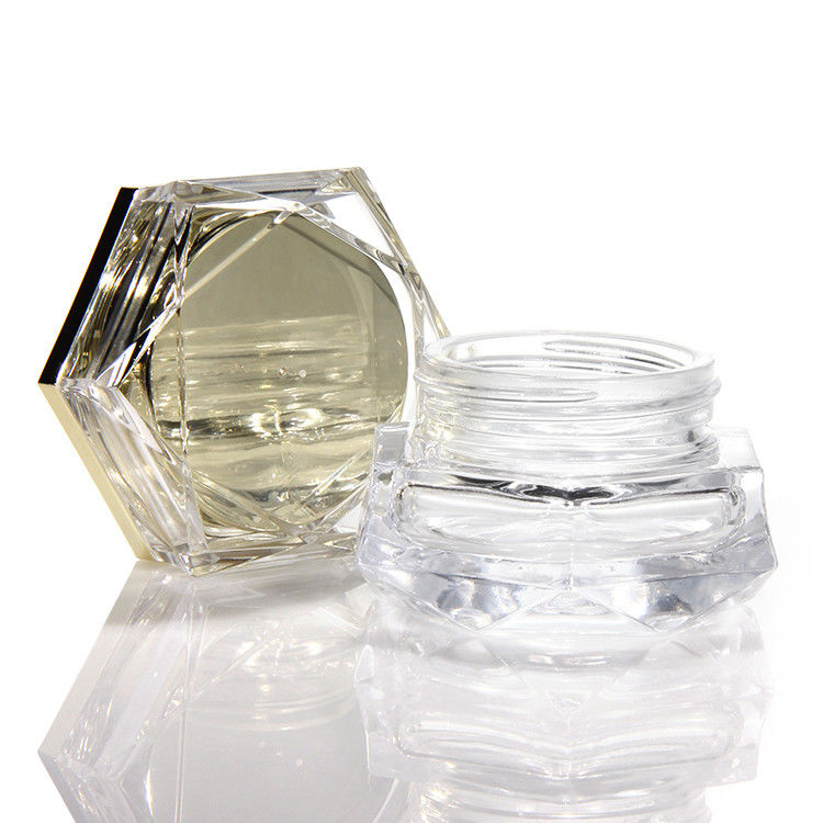 Jarrones pequeños de vidrio transparente con crema para manos, vidrio transparente con forma cuadrada, vidrio cosmético con crema
