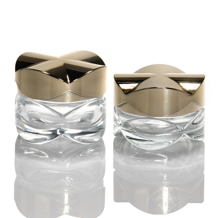 Jarrones de crema de vidrio Embalaje cosmético vacío 15ml 20ml 30ml 50ml Jarrón de loción para la piel y el cuerpo de vidrio claro ámbar