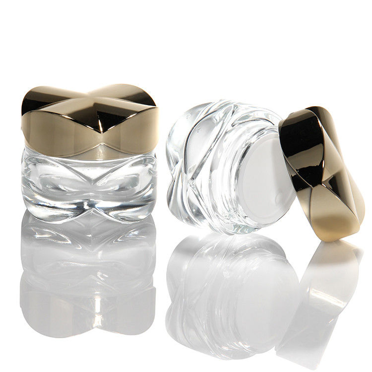Jarrones de crema de vidrio Embalaje cosmético vacío 15ml 20ml 30ml 50ml Jarrón de loción para la piel y el cuerpo de vidrio claro ámbar