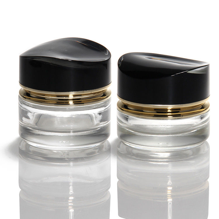 Jarrón de crema de vidrio de lujo 50g 30ml Jarrón de crema de vidrio de piel vacía Cosméticos Jarrón con tapas