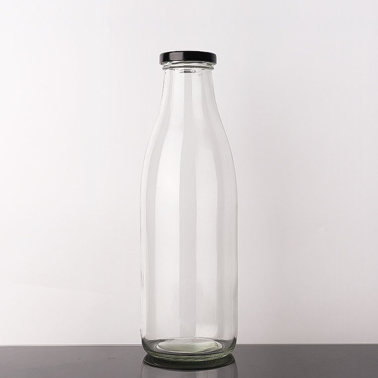 Muestra gratuita 100Ml 200Ml 350Ml Pasteurization Cold Brew Tea Botellas de vidrio de leche con tapa de metal