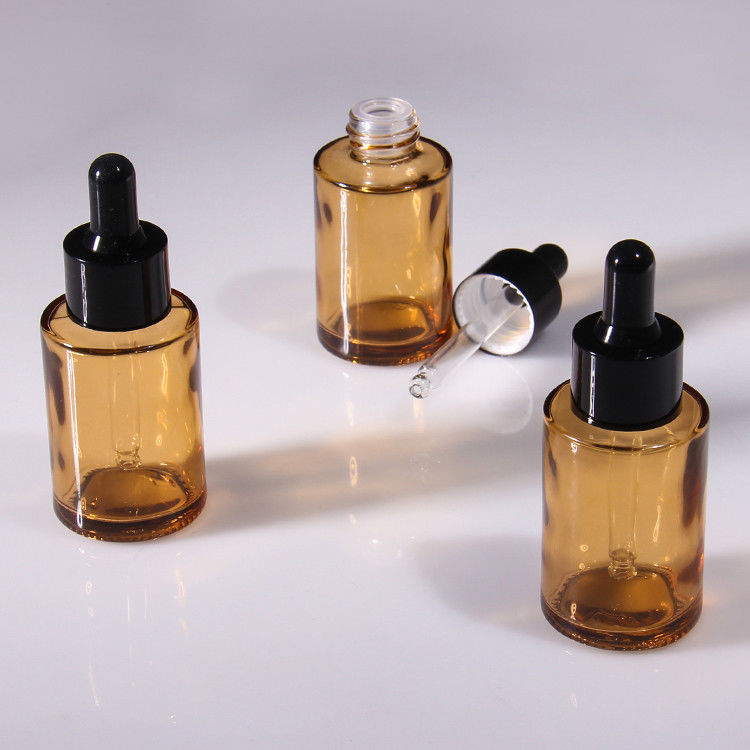 Botella de suero de aceite facial de vidrio congelado de 15 ml y 30 ml vacía Embalaje Bomba de vidrio Botella de goteador de aceite de suero cosmético
