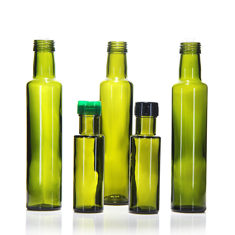 Botellas de vidrio de aceite de oliva planas de 500 ml y 750 ml cuadrados con corcho o tapa de tornillo