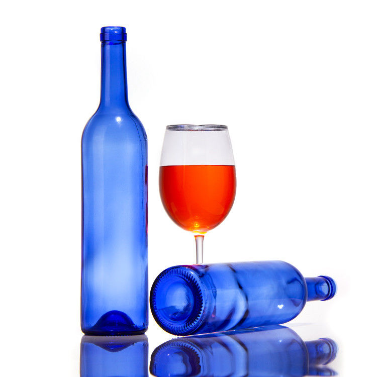 Botella de vidrio de vidrio de vino tinto con tapas