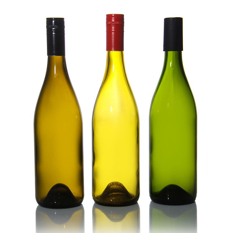Botella redonda de vino de Borgoña personalizada de 32 oz 750 ml con corcho