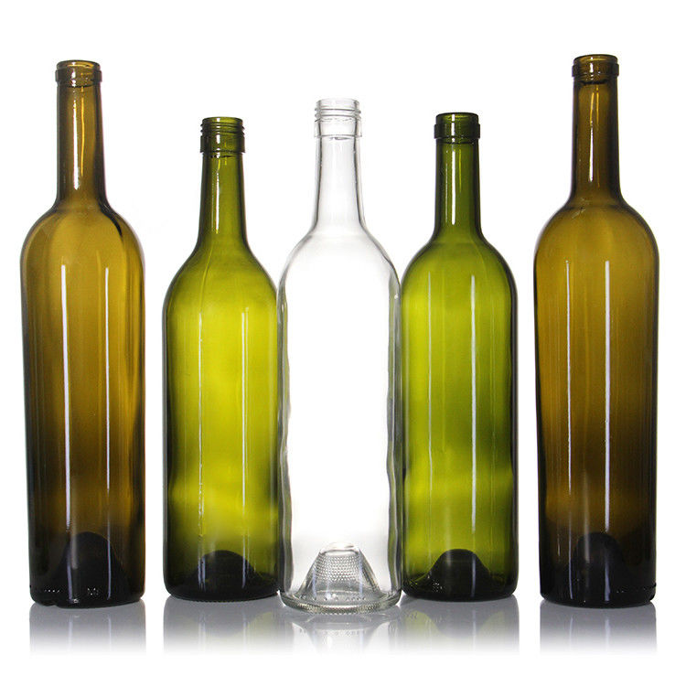 Botella redonda de vino de Borgoña personalizada de 32 oz 750 ml con corcho