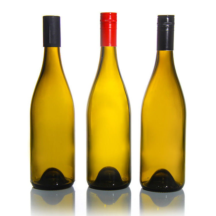 Fabricantes de lujo Champagne 375ml 750ml Botella de vino tinto verde oscuro Botellas de vidrio vacías con tapas