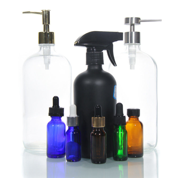 30 ml 120 ml de bomba de vidrio loción spray crema de rodillo goteador de suero botella de contenedor para el embalaje de cosméticos