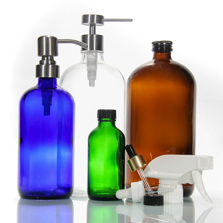 30ml 50ml 60ml 80ml 100ml Loción Suero de vidrio congelado Botella de aceite corporal con bomba para el cuidado de la piel
