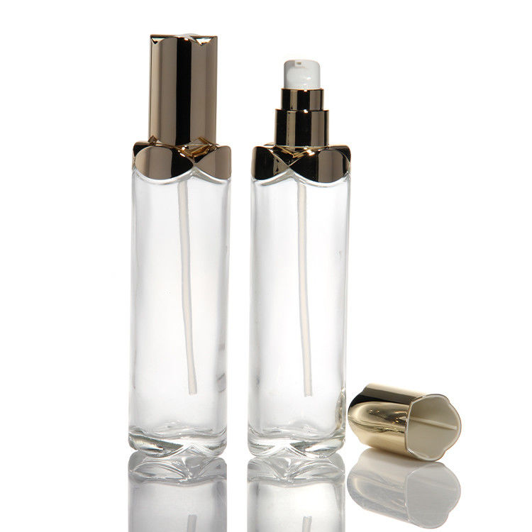 Crema facial Cosmética Botella de vidrio Aceite esencial Botella de 100 ml 150 ml con bomba de loción para envasar cosméticos