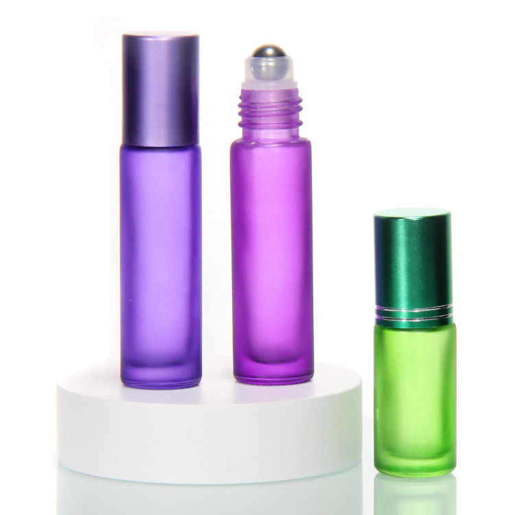 Rollo de perfume de vidrio de 5 ml 10 ml 15 ml en botella con bola de rodillo de acero inoxidable