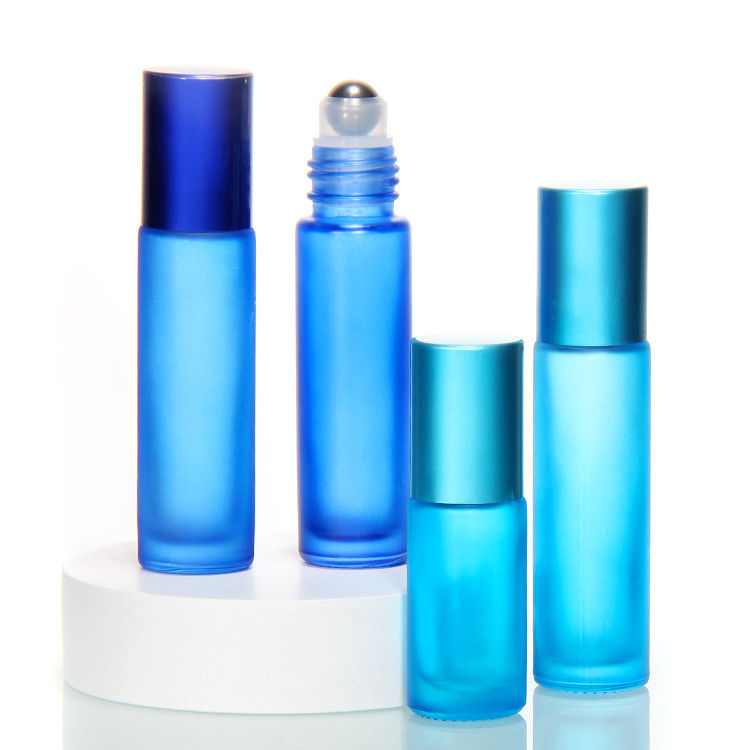 Rollo de perfume de vidrio de 5 ml 10 ml 15 ml en botella con bola de rodillo de acero inoxidable