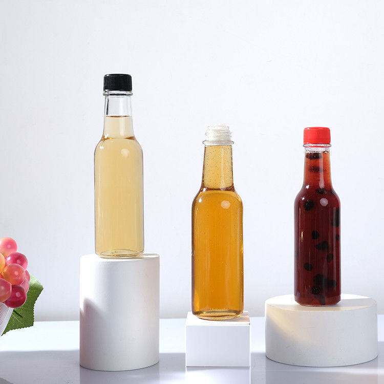 Botella de vidrio de 20 ml de colorante de alimentos de sílex alto Salsa Botella de vidrio con tapa