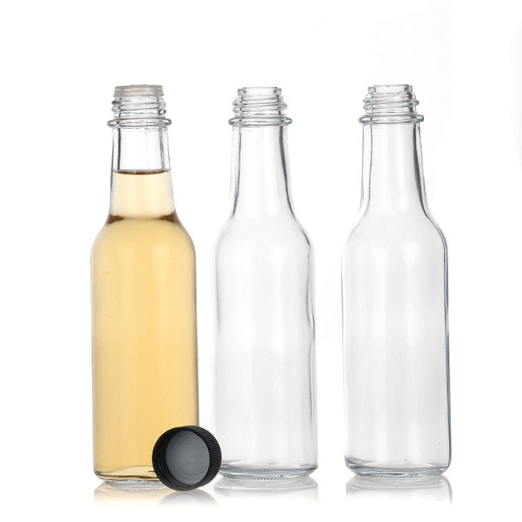 Botella de vidrio de 20 ml de colorante de alimentos de sílex alto Salsa Botella de vidrio con tapa